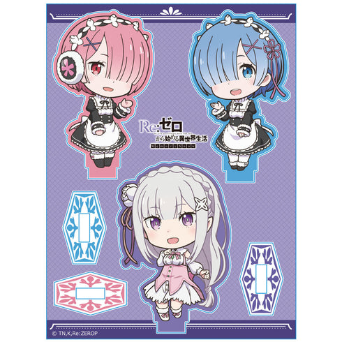 『OVA Re:ゼロから始める異世界生活 Memory Snow』アクリルキャラスタンド エミリア&レム&ラム